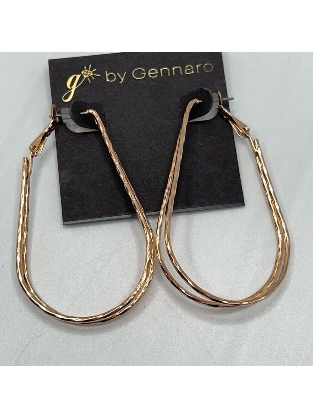 Gold Tear Drop Hoops G by Gennaro Earrings $16ea / 3 for $25